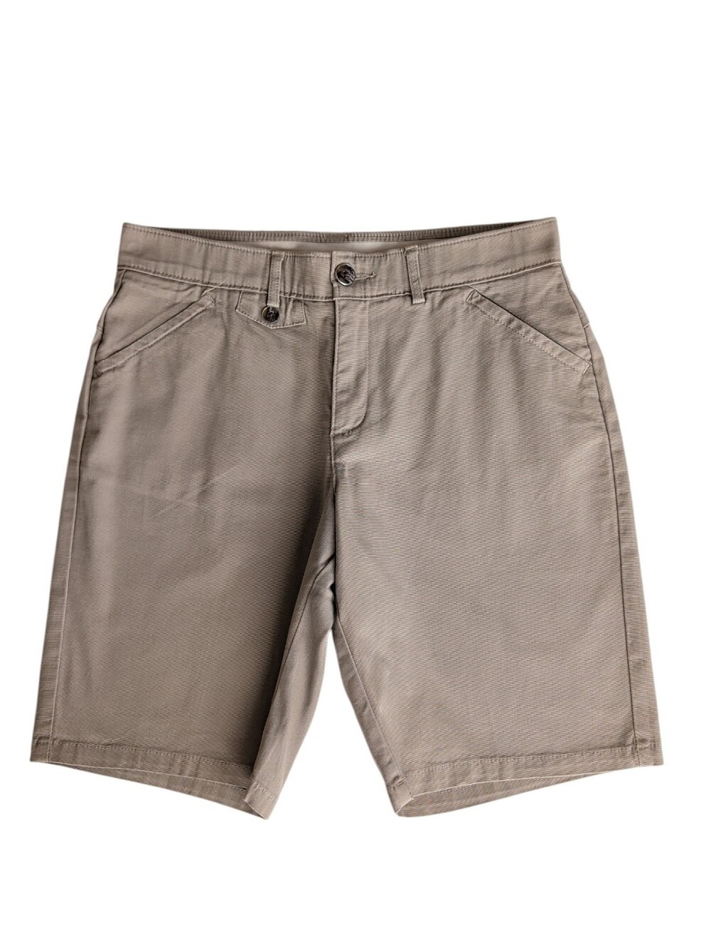 Lee Total Freedom Mid-Rise Matteo Chino Bermuda Shorts 8M Khaki Grey Persian